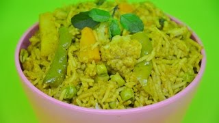 Quick Vegetable Biriyani l Sattvic Recipes [upl. by Collen]