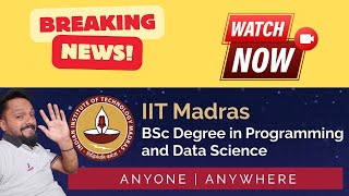 BREAKING IIT Madras Offers Scholarship for BSc in Data Science 🔥 [upl. by Kikelia]