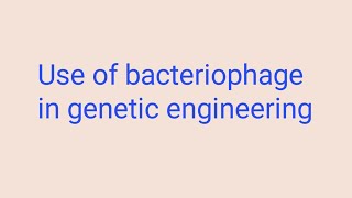 Use of Bacteriophage in Genetic Engineering  Acellular Life by Amjad Siddique Biology [upl. by Jeannie]