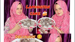 ❤️My favourite Lamington cake 🎂 Recipe  Easy and quick 😍 Sanu’s vlog [upl. by Maibach]