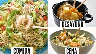 3 RECETAS VEGANAS CON FIDEOS CHINOS DESAYUNO COMIDA Y CENA  VIDA VEGANA [upl. by Enelym]