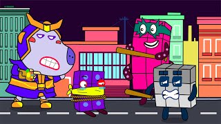 Save Numberblocks 6 from the bad guys  Numberblocks fanmade Coloring Story [upl. by Vachill819]