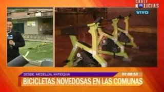 Presentan bicicletas que generan energía en Medellín [upl. by Jacqui]