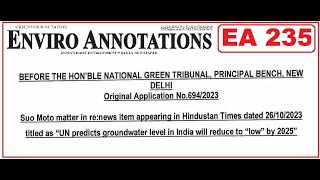 environment news I environmental issues  groundwater issues I NGT Matter  EA 235 [upl. by Blount572]