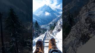 Rail Bike Adventure in the Himalayas 🚴‍♂️  A Majestic Journey Through Snowy Peaks [upl. by Aelahs]