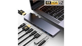 USB C Hub GIKERSY 8 in 1 USB C Docking Station [upl. by Bernadene]