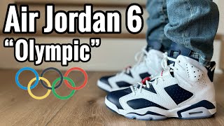 Air Jordan 6 “Olympic” 2024 Review amp On Feet [upl. by Yila]