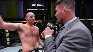 Sean Strickland Octagon Interview  UFC Vegas 47 [upl. by Elin]