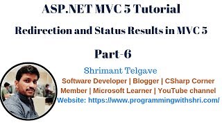 6 Action Results in MVC 5 Part2  ASPNET MVC 5 Type of Redirection and Status Code Results [upl. by Gertrude]