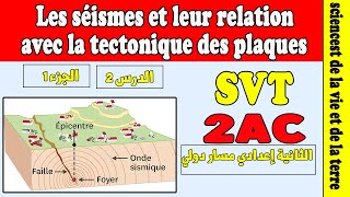 Les séismes et leur relation avec la tectonique des plaques svt 2ac  cours svt 2 ac [upl. by Jasun265]