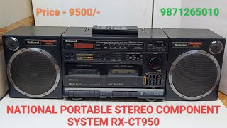 NATIONAL PORTABLE STEREO COMPONENT SYSTEM RXCT950 Price  9500 Only Contact No  9871265010 [upl. by Vanden]