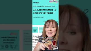 Live revision workshop for ALevel chemistry paper 1 [upl. by Roxane138]