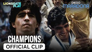 Champions  Diego Maradona  Official Clip Daniel Arcucci Giannina Maradona lionsgateplay [upl. by Reilamag679]