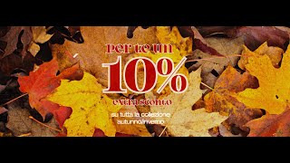 Ad ottobre extra 10 di sconto dal prezzo outlet 50 [upl. by Adelle]