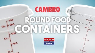 Cambro Round Food Containers [upl. by Phares]