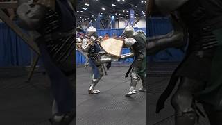 2 GOOD KICKS for this KNIGHT buhurt medievalmma armoredcombat [upl. by Hinkel]