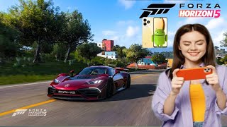 Forza horizon 5 playing on Android 2024 netboom could gaming😱 ultimated play time no lag [upl. by Mlehliw]