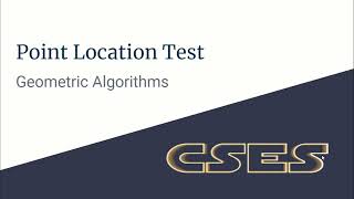 E01  Points Location Test  Geometric Algorithms  CodeNCode [upl. by Ettelra]