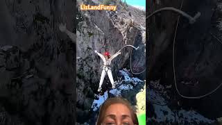 Bungee jumping with rope in beautiful place 1 short bungeejumping inbeautifulplacse [upl. by Stav334]