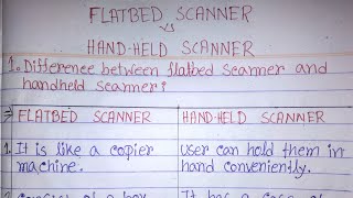 Flatbed scanner vs handled scannerdifference between flatbed scanner and handheld scanner in hindi [upl. by Auhsot]