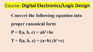 Convert the following equation into proper canonical form [upl. by Leahsim]