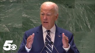 Bidens final address to the United Nations as president [upl. by Atteragram580]