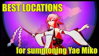 Yae Miko Wish Ritual Best locations for summoning Yae Miko  Genshin Impact 44 [upl. by Nennek]