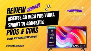 Review  Hisense 40 Inch FHD VIDAA Smart TV 40A4KTUK  40A4NTUK Pros amp Cons productreview ledtv [upl. by Bowyer]