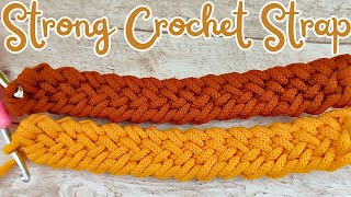 Strong No Stretch Strap For Crochet Bags  Crochet Handles for Tote Bag [upl. by Malda]