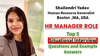 TOP 5 Situational based interview questions and answers for HR Manager role [upl. by Wolf318]