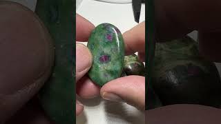 Ruby Fuchsite Cabs With Hole from India [upl. by Nonnel]