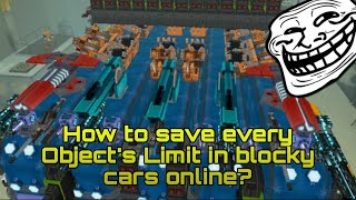 How to save every objects Limit The Rarest Bug  Blocky Cars Online [upl. by Kabab]