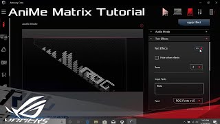 AniMe Matrix Tutorial  Zephyrus G14  ROG [upl. by Ellennahs]