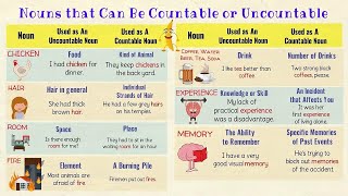 Nouns that Can Be Countable and Uncountable in English [upl. by Brozak]