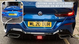 Fitting an F1 Style AC Schnitzer Rear Diffuser on my BMW 8 Series [upl. by Vahe]