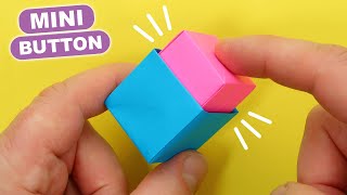 Origami MINI BUTTON POP IT FIDGET toy  NO GLUE Origami Paper Craft  Push pop [upl. by Ardnusal]