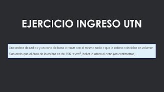 Ejercicio primer parcial curso ingreso UTN FRBA 01 [upl. by Ormsby]