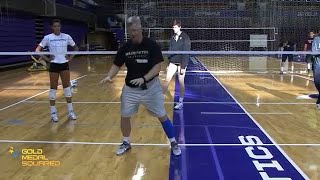 Volleyball Coaching How To Block A Volleyball  Footwork and Arm Techniques [upl. by Oirad]