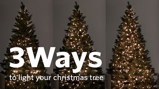 How to Hang Christmas Tree Lights 3 Different Ways [upl. by Razal45]