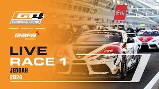 LIVE I Race 1 I Jeddah I GT4 European Series Powered by RAFA Racing Club 2024 [upl. by Erb834]