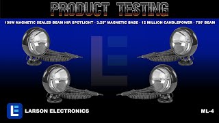 100W Magnetic Sealed Beam HIR Spotlight  325quot Magnetic Base  12 Million Candlepower  750 Beam [upl. by Lemieux]