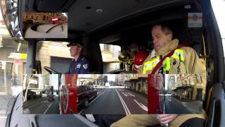 Ridealong aboard the Fire and Rescue NSW City of Sydney Flyer [upl. by Ohploda]