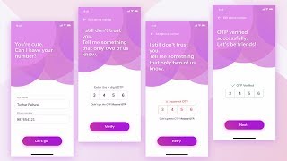 2019 Login amp Registration Page With OTP Verification Android studio UI Design tutorial [upl. by Fullerton39]