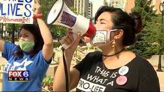 ProLife Demonstrations Outside DNC  Fox 6 News [upl. by Eynobe902]