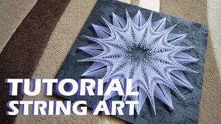 PASTEL PICTURE  string art timelapse  TUTORIAL [upl. by Ennovahc]