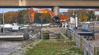 Carola Brücke Dresden Arbeiten am Flussbett haben begonnen [upl. by Rozelle]