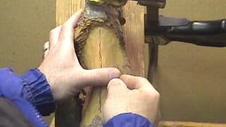 How To Carve A Wood Spirit Face With Hand Tools 2 [upl. by Ohce]