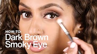 HOW TO Dark Brown Smoky Eye  MAC Cosmetics [upl. by Robinia]