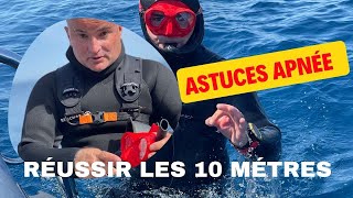 Astuces pour réussir votre apnée à 10 mètres niveau 4 et N 1 2 3 🙂 apnée freediving [upl. by Phillie]