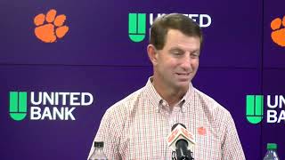 Dabo Swinney on Senior Day injuryhampered OL The Citadel [upl. by Uranie947]